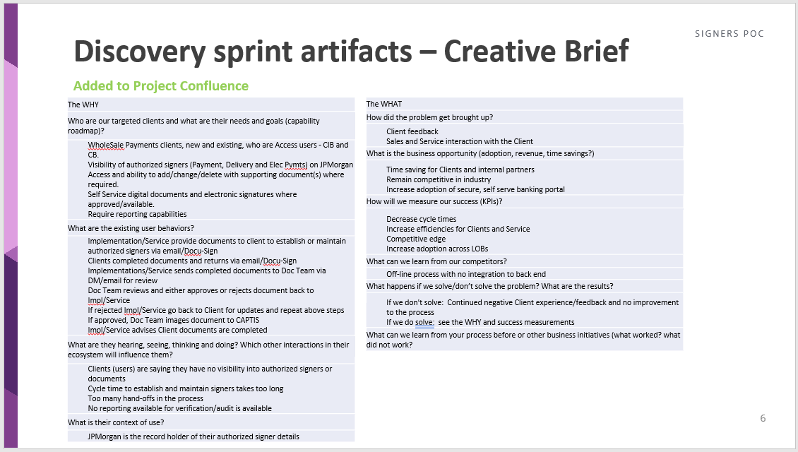 Filled Creative Brief